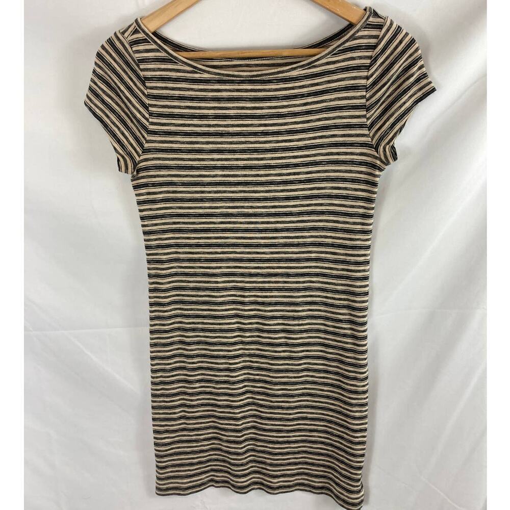 Ann Taylor LOFT Wide neck short sleeve striped dress size xs